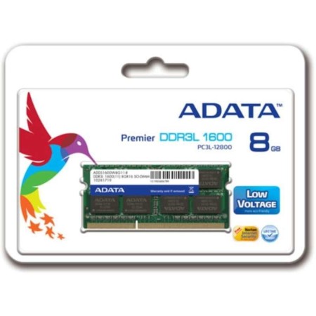Memorie RAM notebook Adata, SODIMM, DDR3L, 8GB, CL11, 1600Mhz ADATA - 1